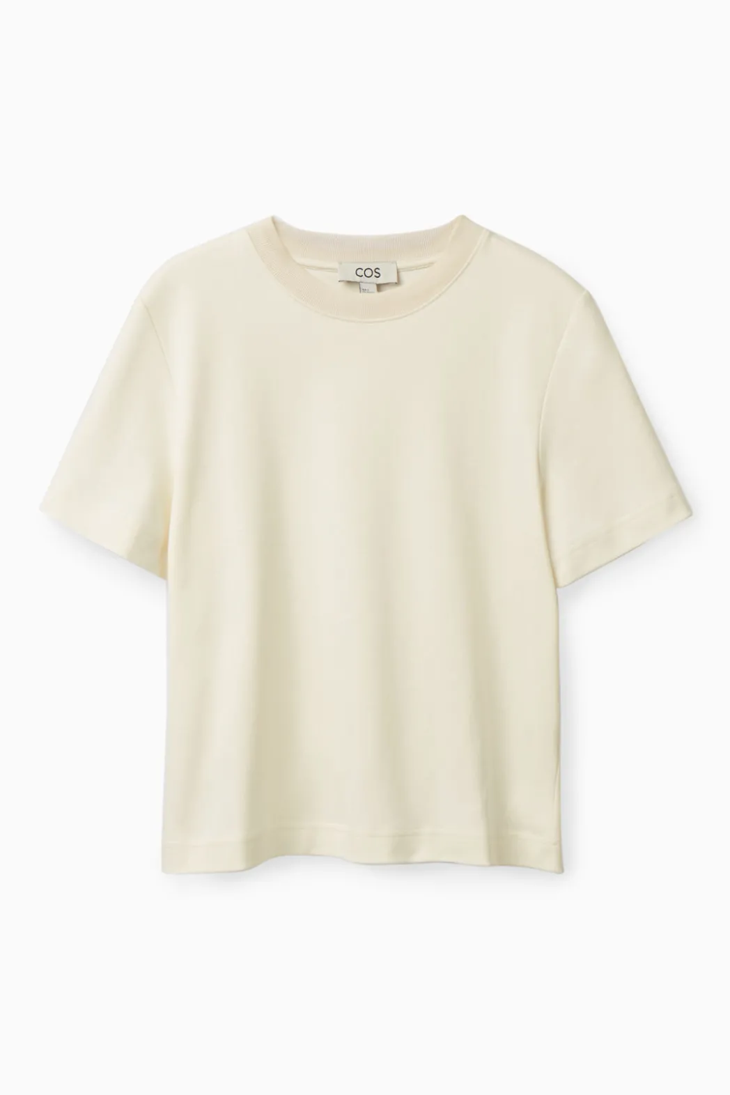 COS CLEAN CUT REGULAR T-SHIRT LIGHT BEIGE