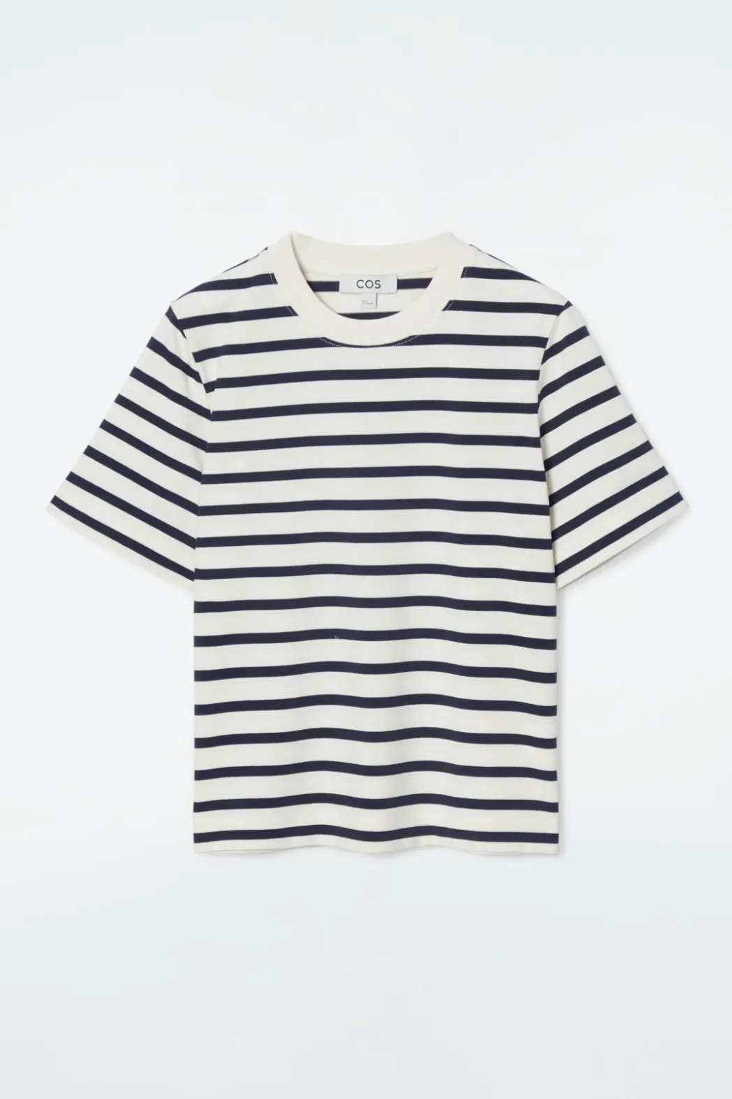 Sale COS CLEAN CUT REGULAR T-SHIRT NAVY / WHITE / STRIPED