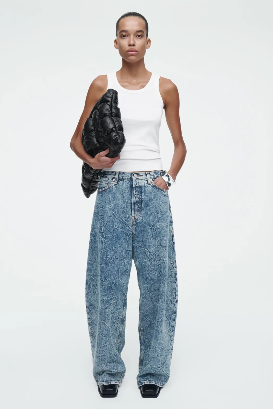 Discount COS COAST WIDE-LEG JEANS BLUE