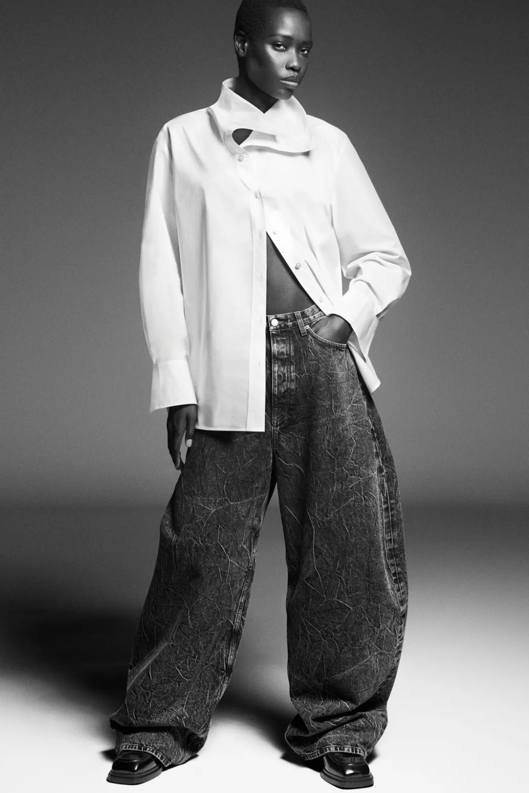Discount COS COAST WIDE-LEG JEANS BLUE