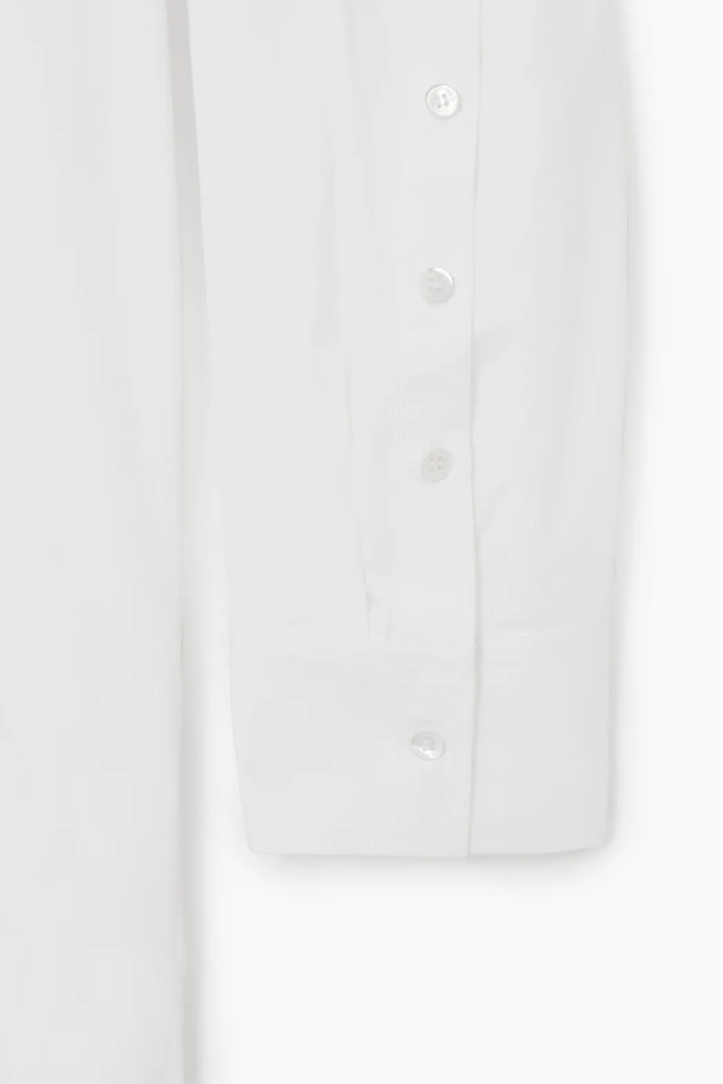 Best COS COLLARED MIDI SHIRT DRESS WHITE
