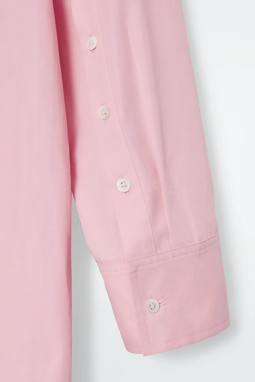 Clearance COS COLLARED MIDI SHIRT DRESS PINK
