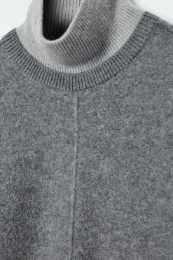 Discount COS COLOUR-BLOCK LAYERED WOOL JUMPER GRAY