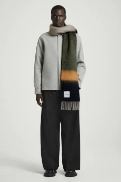 Clearance COS COLOUR-BLOCK MOHAIR SCARF NAVY / STRIPED