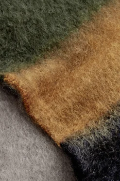 Clearance COS COLOUR-BLOCK MOHAIR SCARF NAVY / STRIPED
