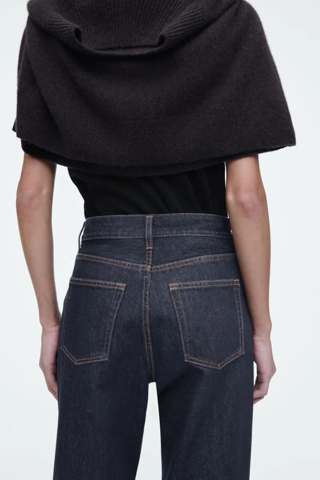 Best COS COLUMN STRAIGHT-LEG JEANS DARK BLUE