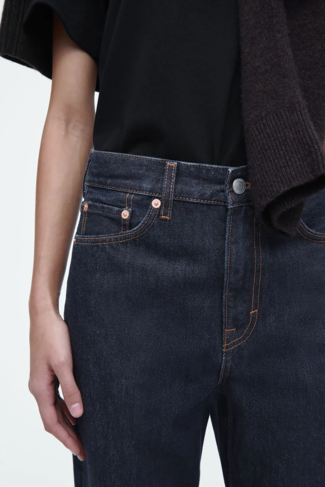Best COS COLUMN STRAIGHT-LEG JEANS DARK BLUE