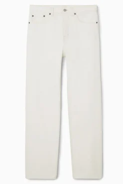 Online COS COLUMN STRAIGHT-LEG JEANS CHALK