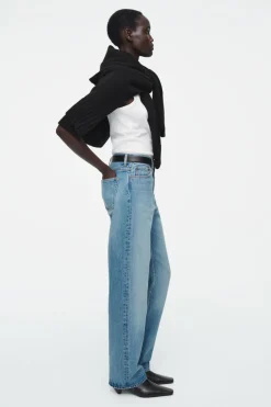 Online COS COLUMN STRAIGHT-LEG JEANS LIGHT BLUE