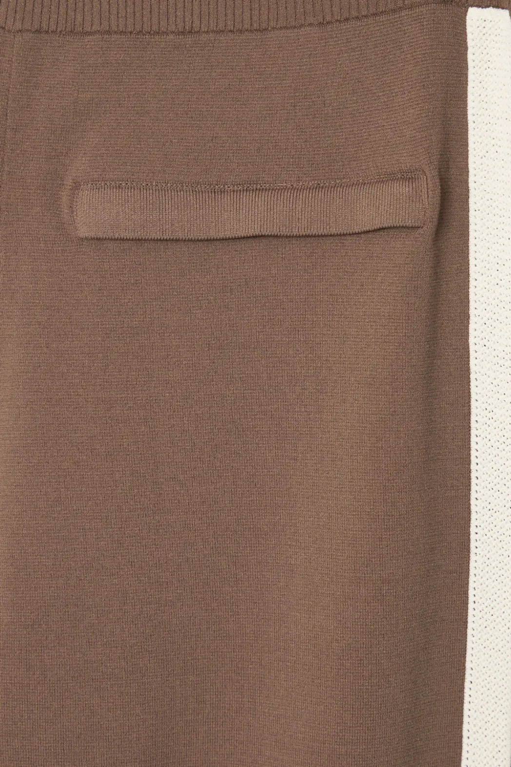 Outlet COS CONTRAST-STRIPE KNITTED JOGGERS BROWN / IVORY