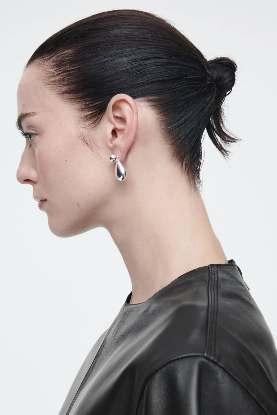 Online COS CONVERTIBLE CHUNKY DROPLET EARRINGS SILVER