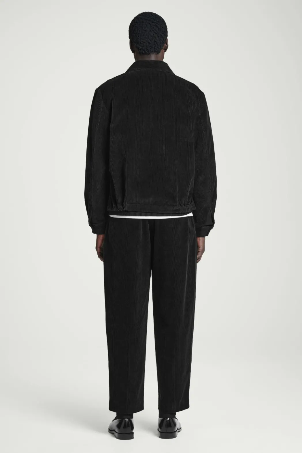 Sale COS CORDUROY OVERSHIRT BLACK
