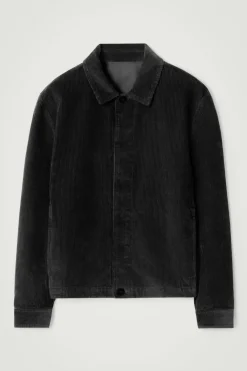 Sale COS CORDUROY OVERSHIRT BLACK