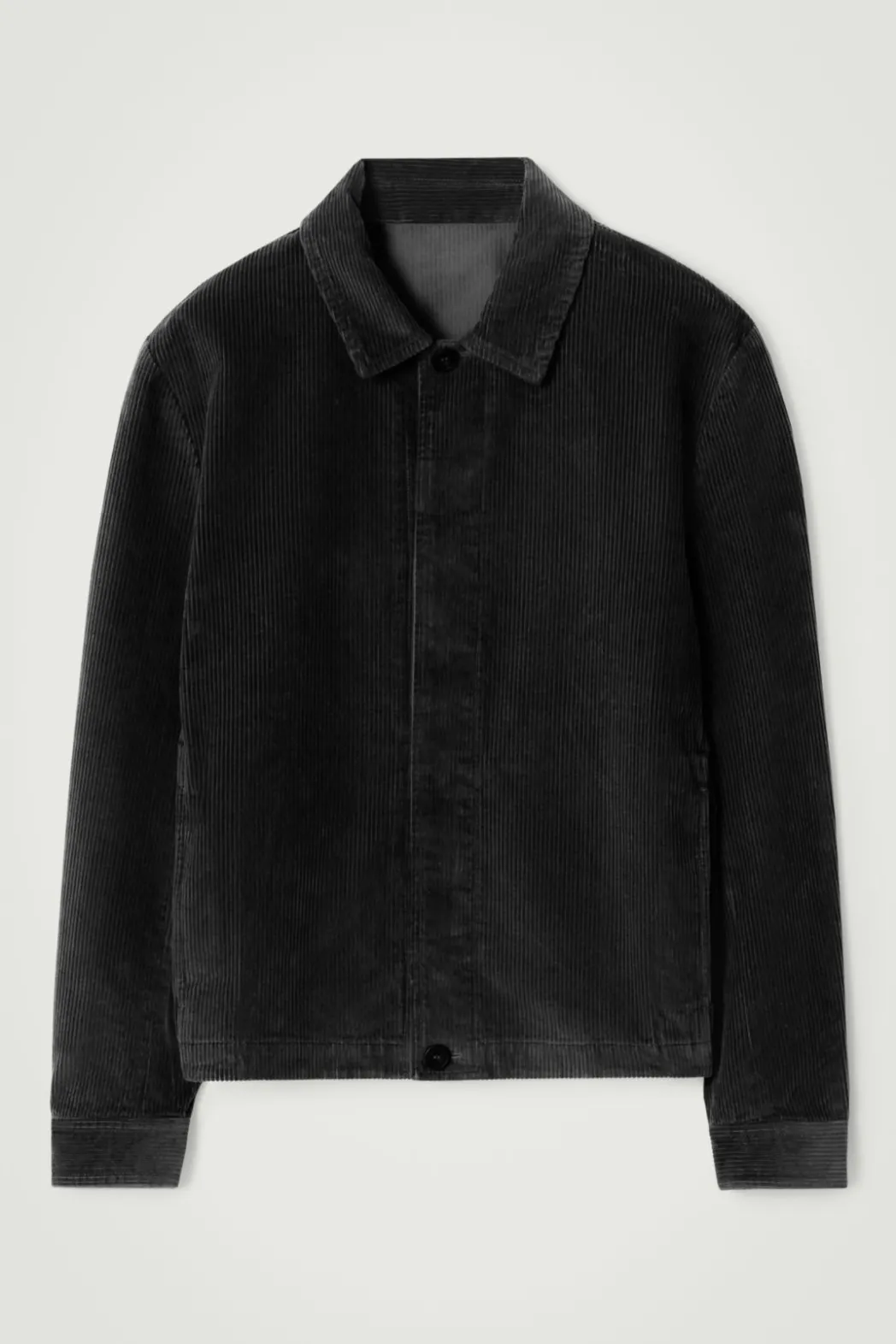 Sale COS CORDUROY OVERSHIRT BLACK