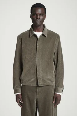 Outlet COS CORDUROY OVERSHIRT DARK KHAKI