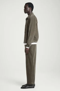 Outlet COS CORDUROY OVERSHIRT DARK KHAKI