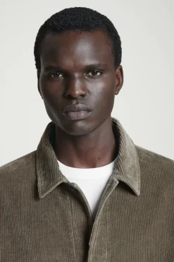 Outlet COS CORDUROY OVERSHIRT DARK KHAKI