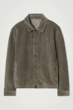 Outlet COS CORDUROY OVERSHIRT DARK KHAKI
