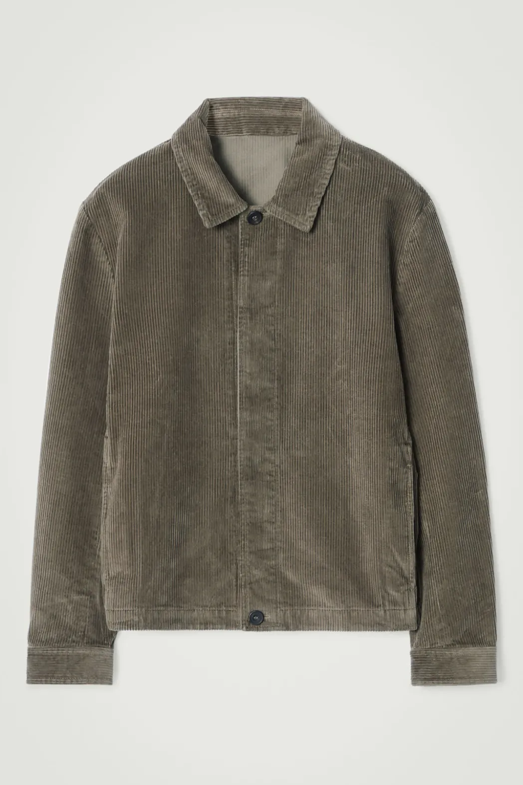 Outlet COS CORDUROY OVERSHIRT DARK KHAKI