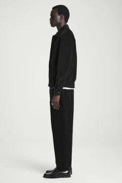 Best COS CORDUROY WIDE-LEG PANTS BLACK