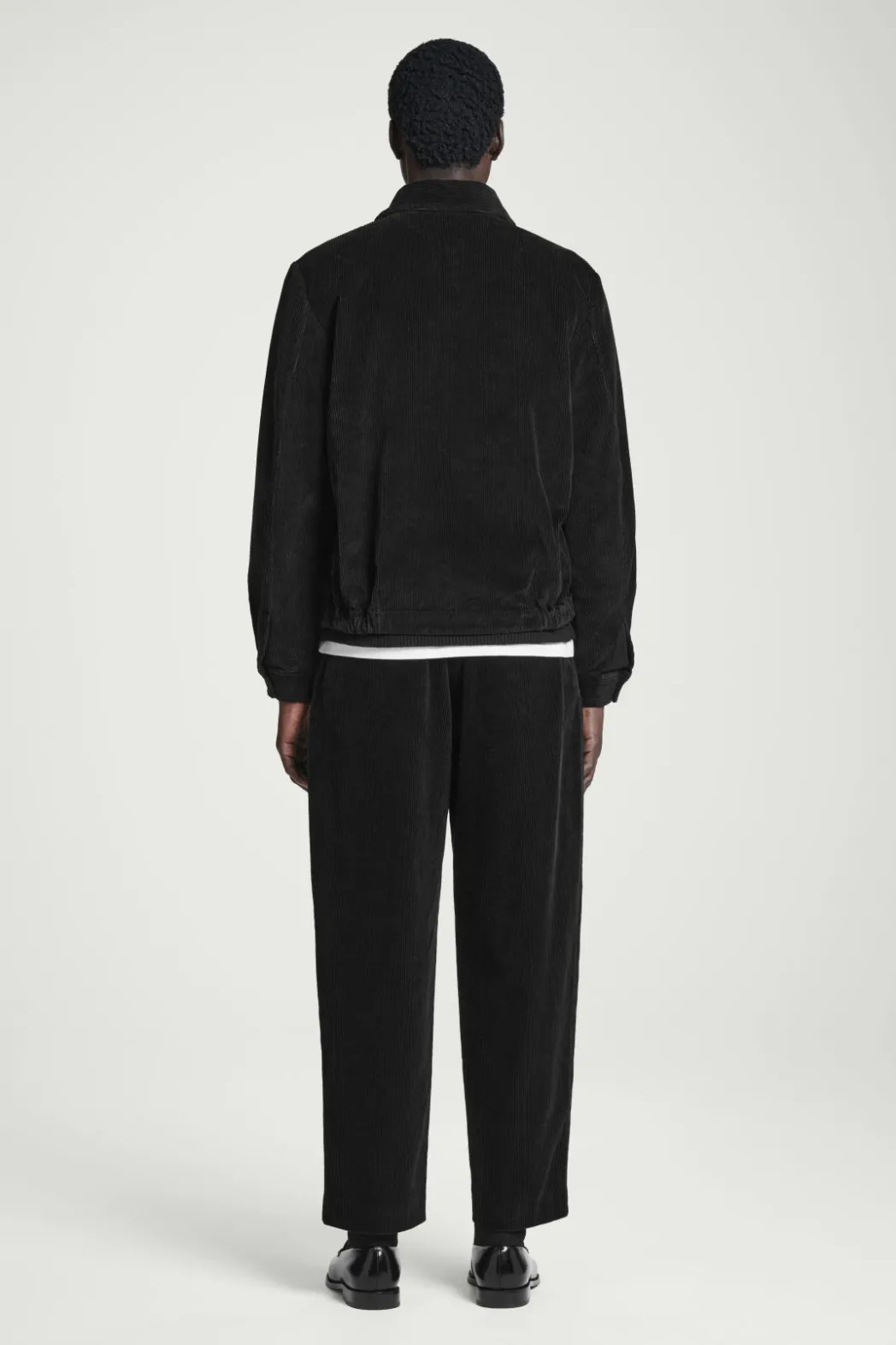 Best COS CORDUROY WIDE-LEG PANTS BLACK