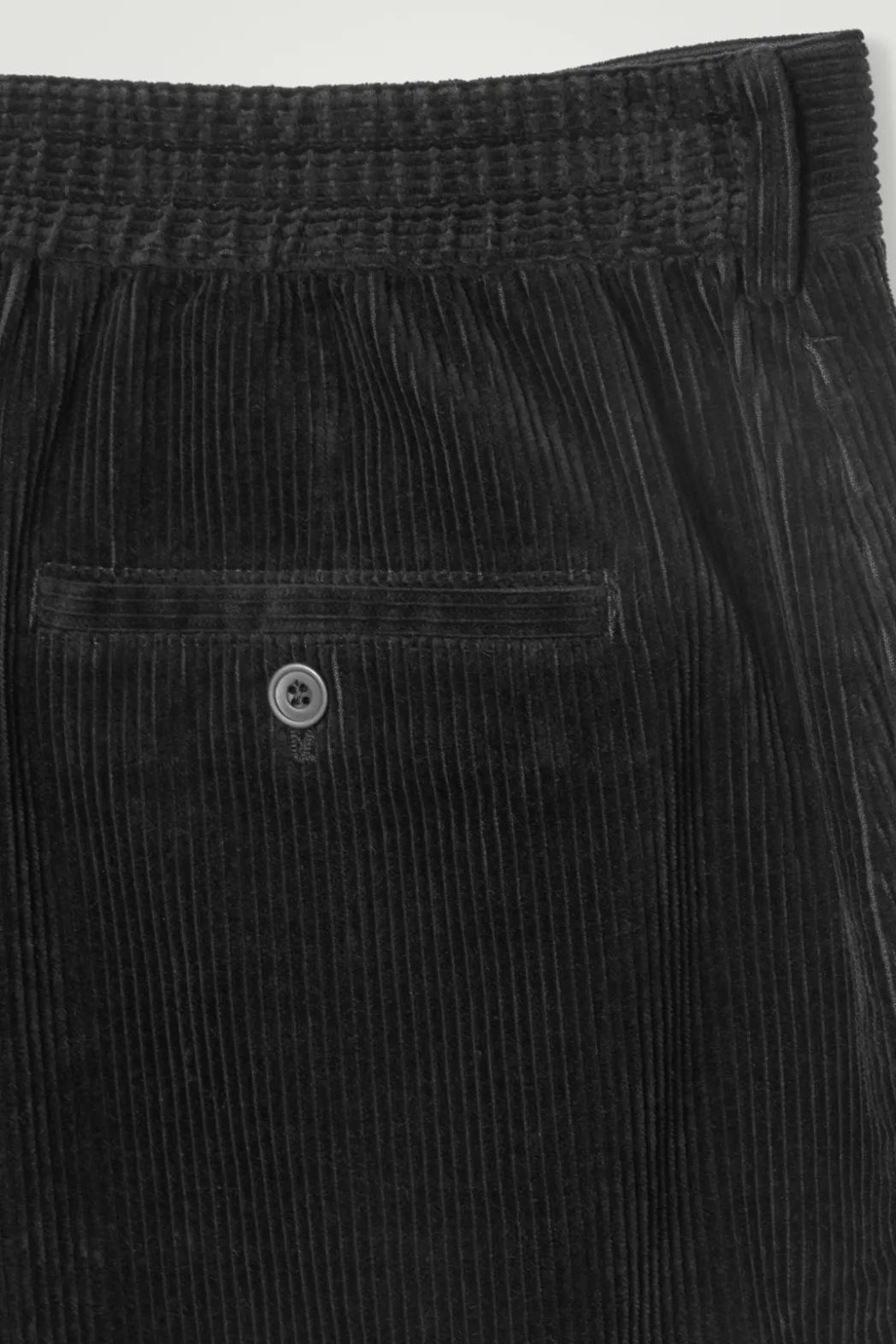 Best COS CORDUROY WIDE-LEG PANTS BLACK