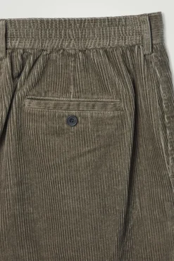 New COS CORDUROY WIDE-LEG PANTS DARK KHAKI