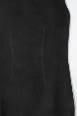 Clearance COS CORSET-DETAIL MAXI DRESS BLACK