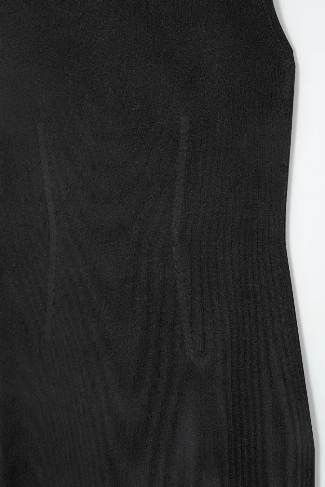 Clearance COS CORSET-DETAIL MAXI DRESS BLACK