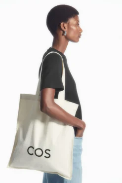 Hot COS EQUALITY CANVAS TOTE BAG WHITE