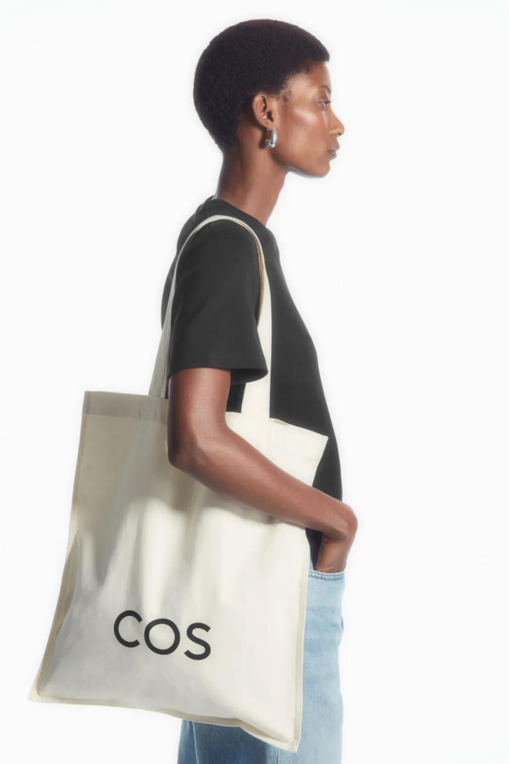 Hot COS EQUALITY CANVAS TOTE BAG WHITE