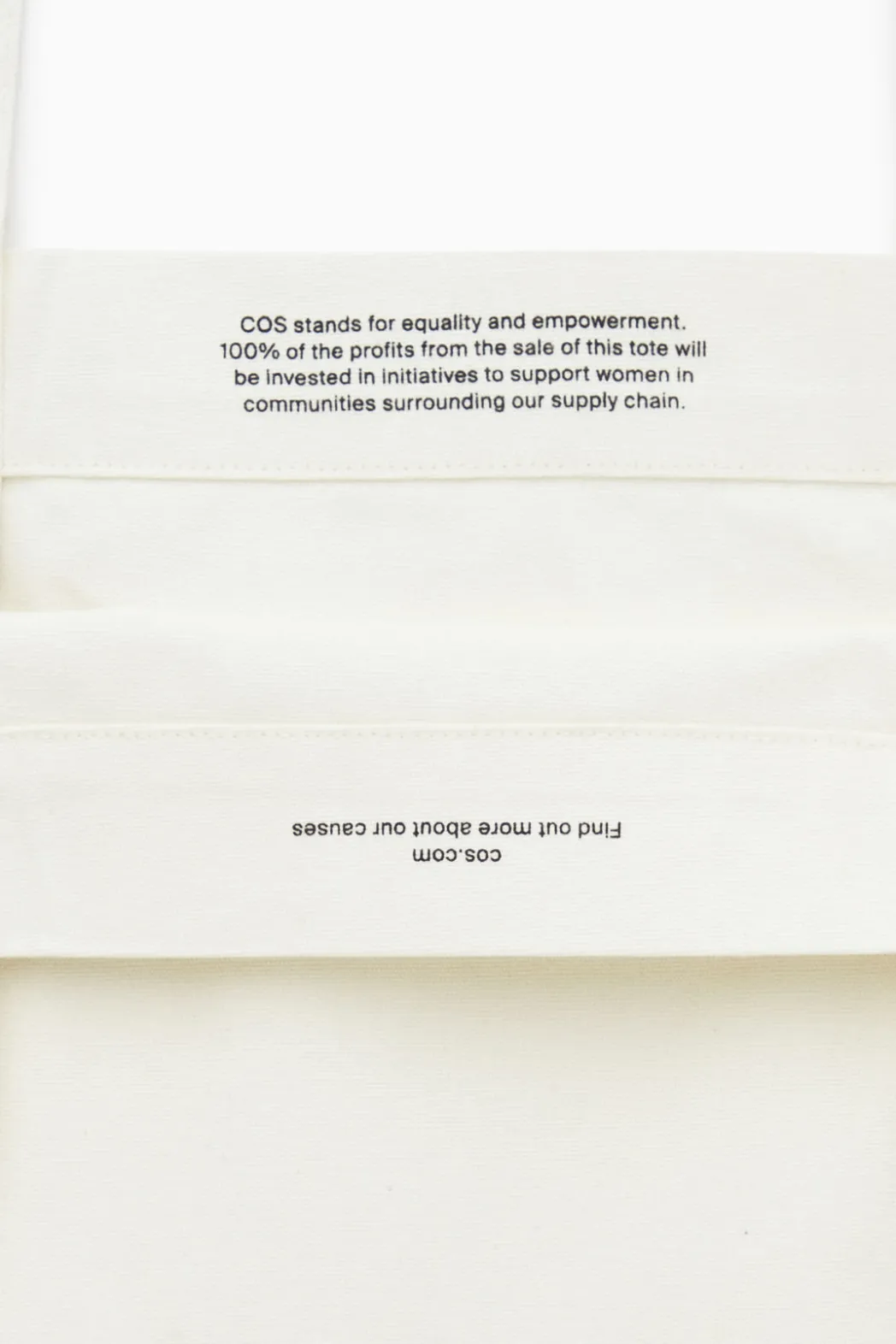 Hot COS EQUALITY CANVAS TOTE BAG WHITE