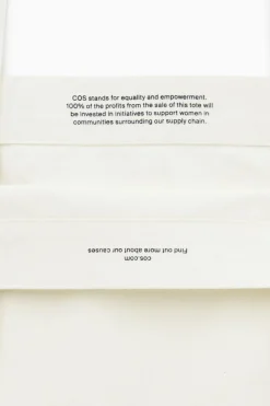 Hot COS EQUALITY CANVAS TOTE BAG WHITE