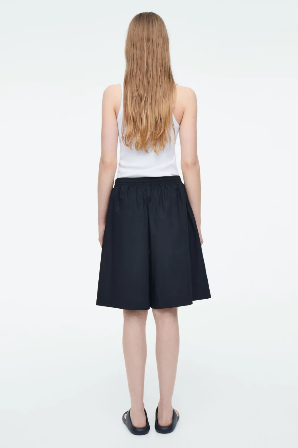 Outlet COS COTTON DRAWSTRING SHORTS NAVY