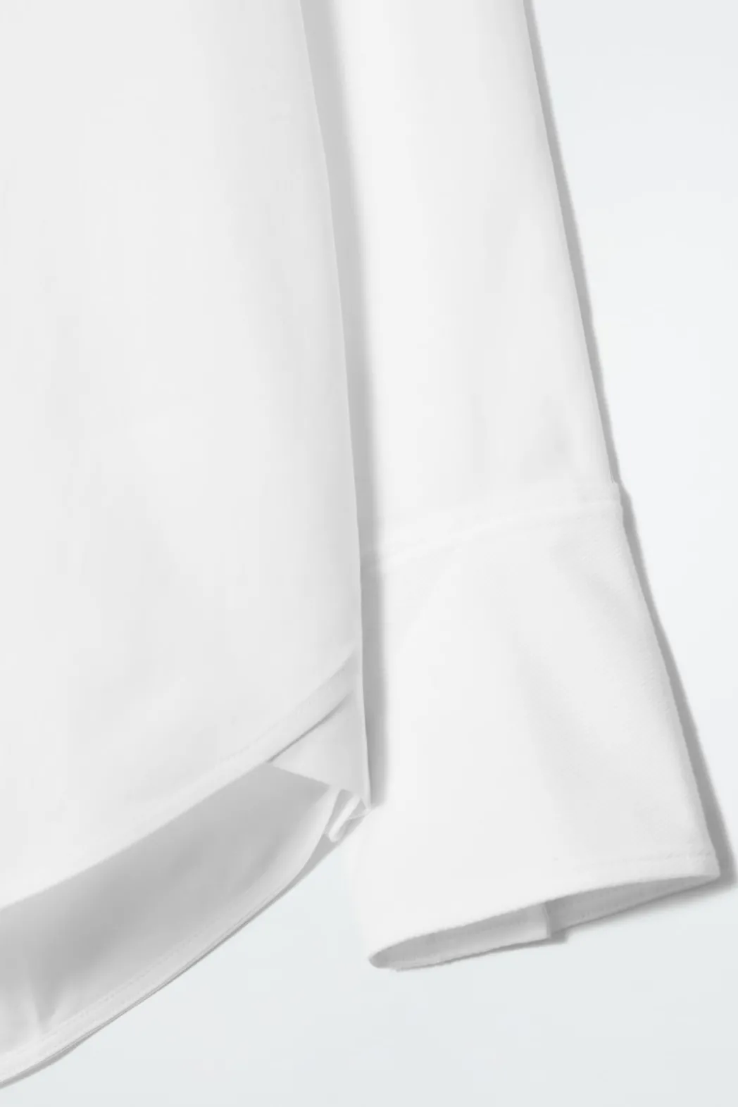 Clearance COS COTTON TUXEDO SHIRT WHITE