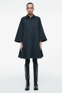Best COS COTTON UTILITY SHIRT DRESS NAVY