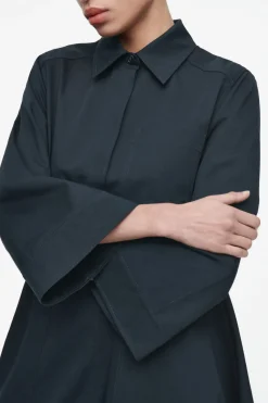 Best COS COTTON UTILITY SHIRT DRESS NAVY