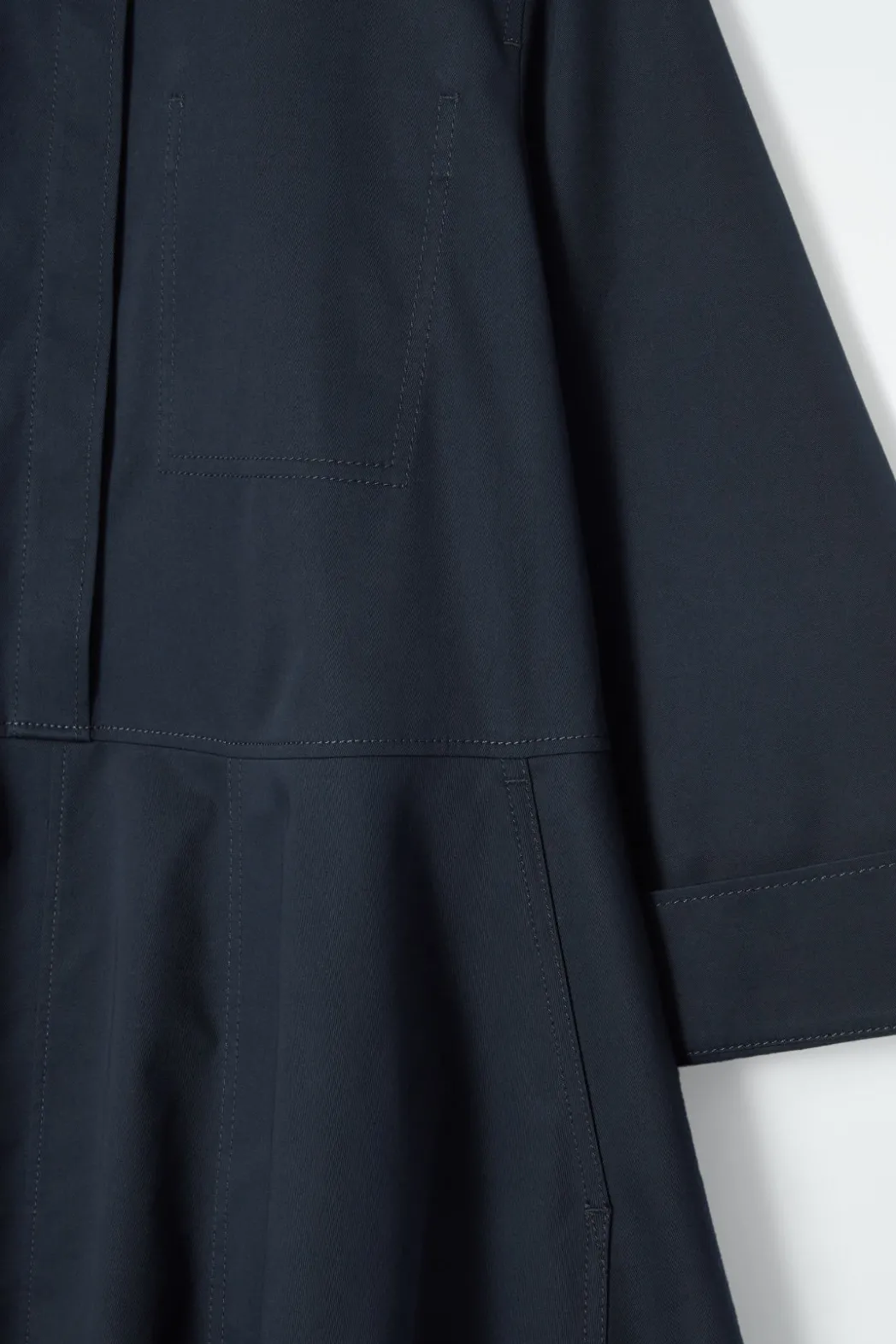 Best COS COTTON UTILITY SHIRT DRESS NAVY