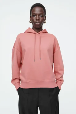 Best COS COTTON-JERSEY HOODIE DUSTY PINK