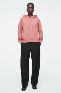 Best COS COTTON-JERSEY HOODIE DUSTY PINK