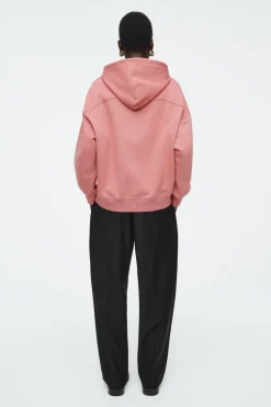 Best COS COTTON-JERSEY HOODIE DUSTY PINK