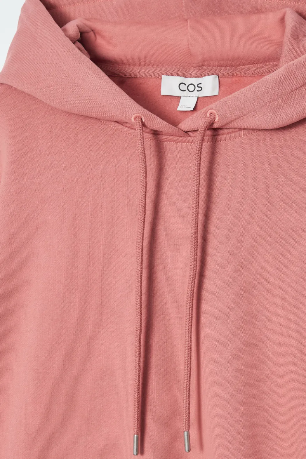 Best COS COTTON-JERSEY HOODIE DUSTY PINK