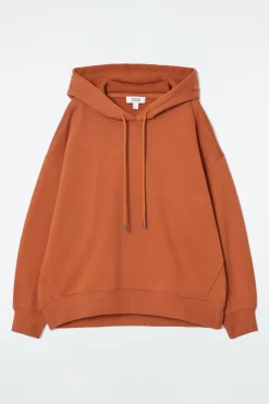 Best COS COTTON-JERSEY HOODIE RUST