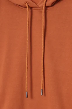 Best COS COTTON-JERSEY HOODIE RUST