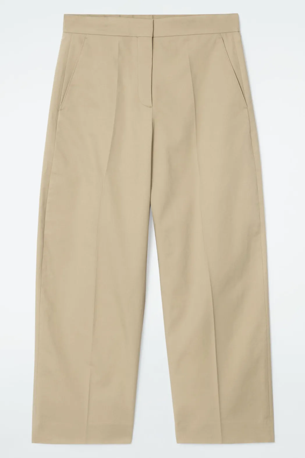 Online COS COTTON-TWILL CHINOS BEIGE