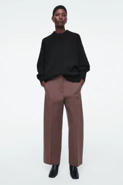 Outlet COS COTTON-TWILL CHINOS BROWN