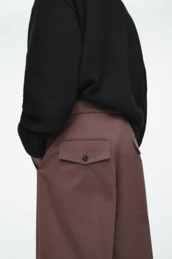 Outlet COS COTTON-TWILL CHINOS BROWN