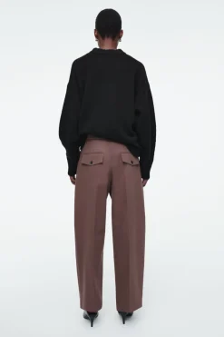 Outlet COS COTTON-TWILL CHINOS BROWN