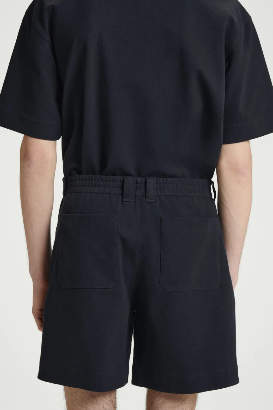 Clearance COS COTTON-TWILL SWEAT SHORTS NAVY