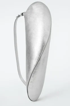 Outlet COS COVE CLUTCH - LEATHER SILVER